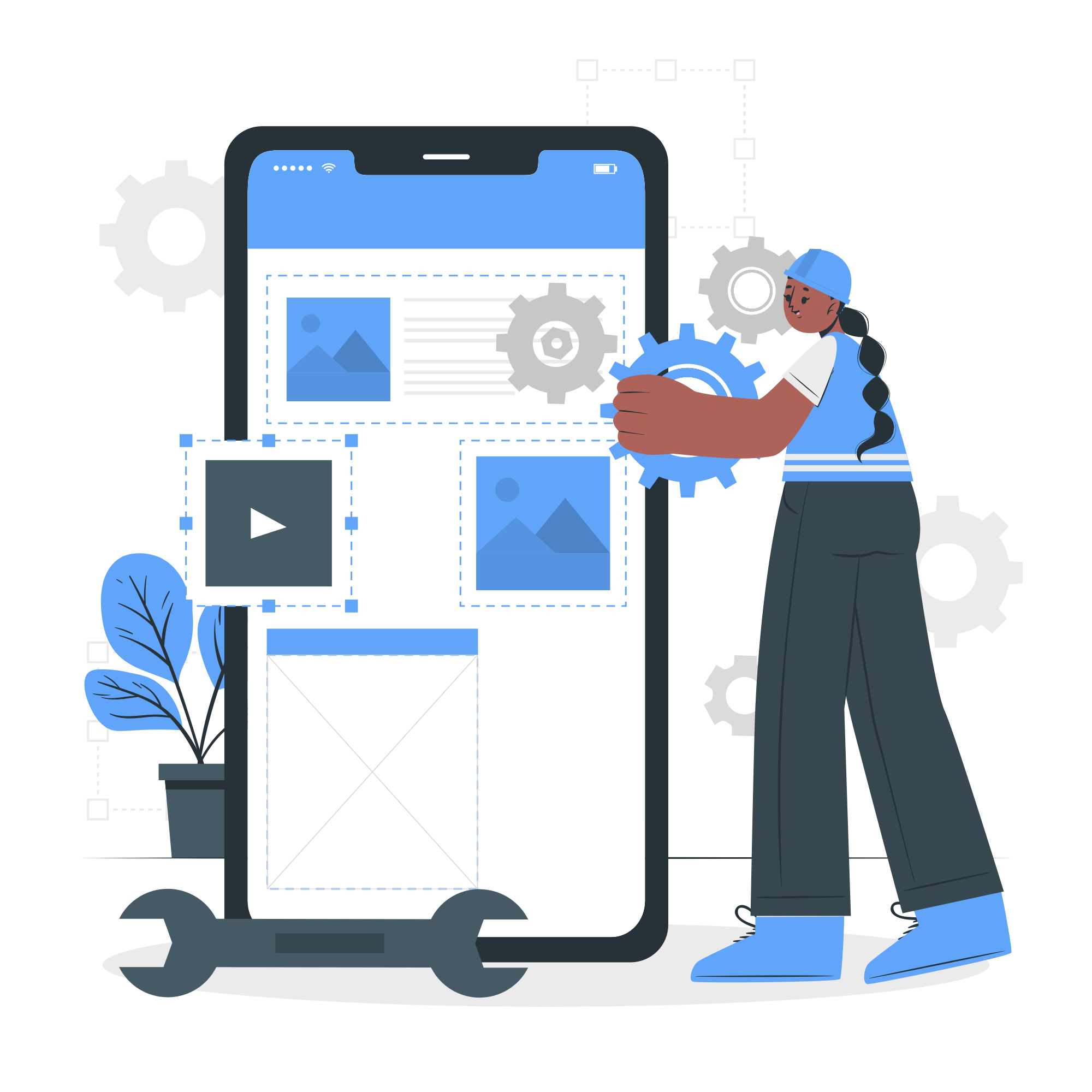 Mobile App Development Services Illustration